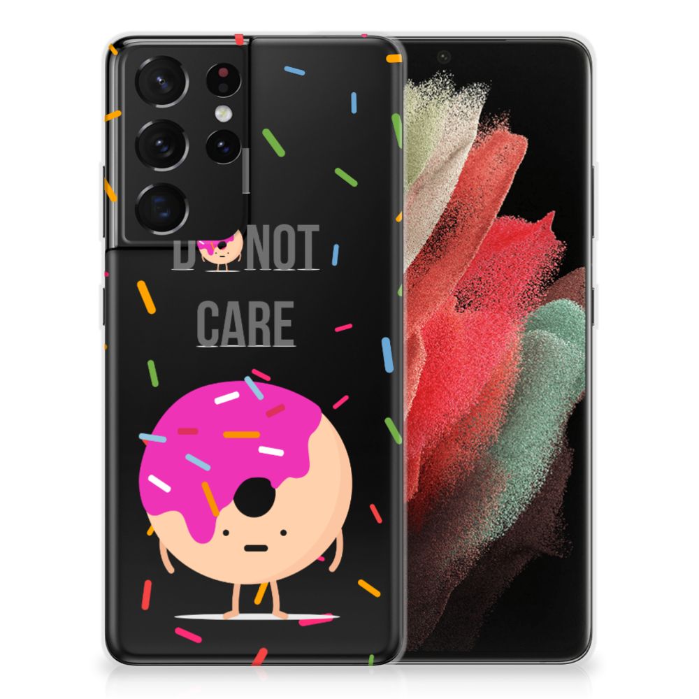 Samsung Galaxy S21 Ultra Siliconen Case Donut Roze B2C Telecom