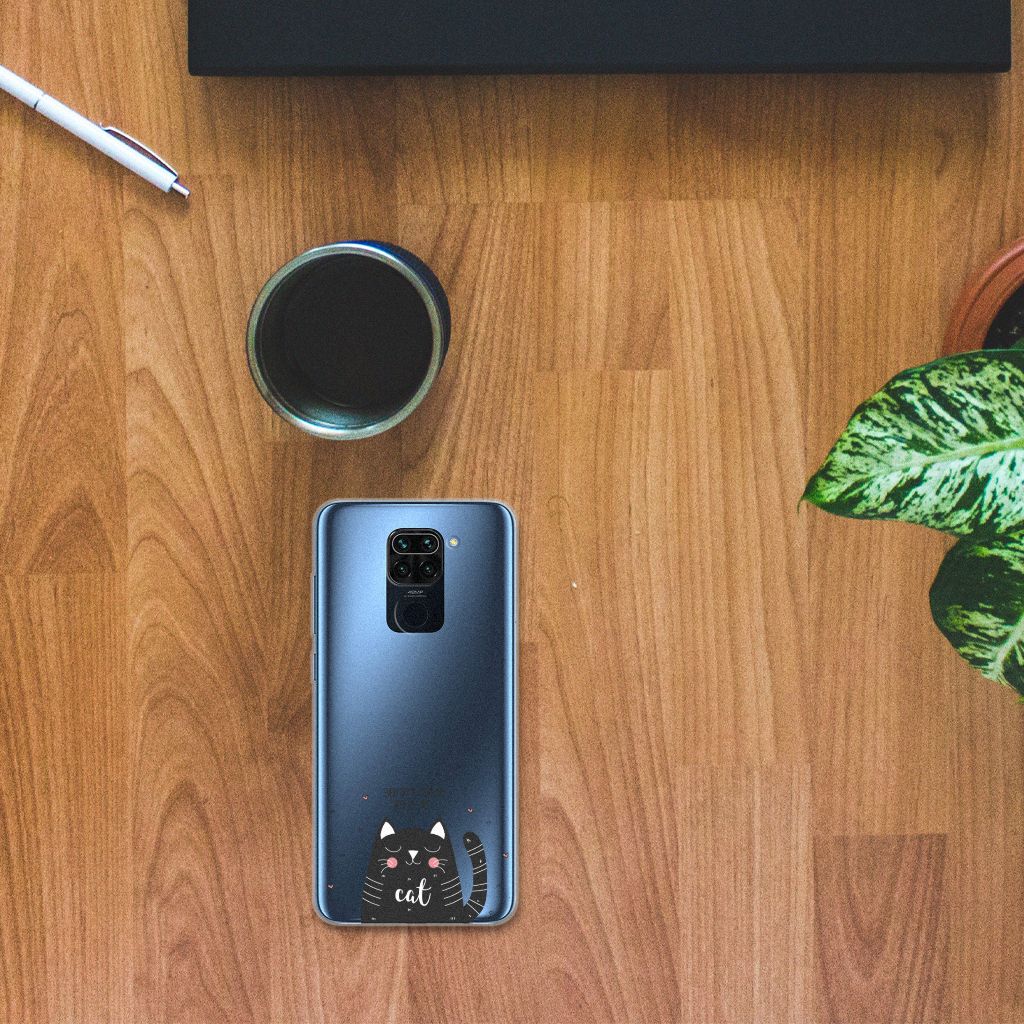 Xiaomi Redmi Note9 Telefoonhoesje met Naam Cat Good Day B2C Telecom