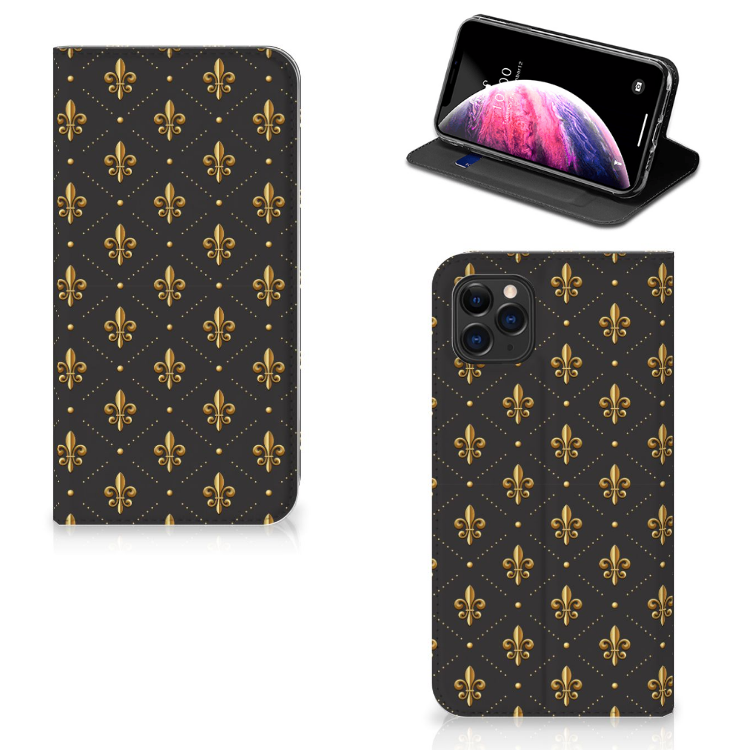Apple iPhone 11 Pro Max Hoesje met Magneet Franse Lelie