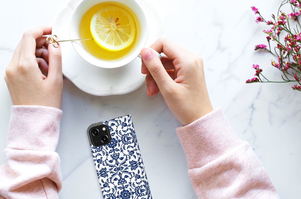 iPhone 13 Mini Smart Cover Flower Blue - B2C Telecom