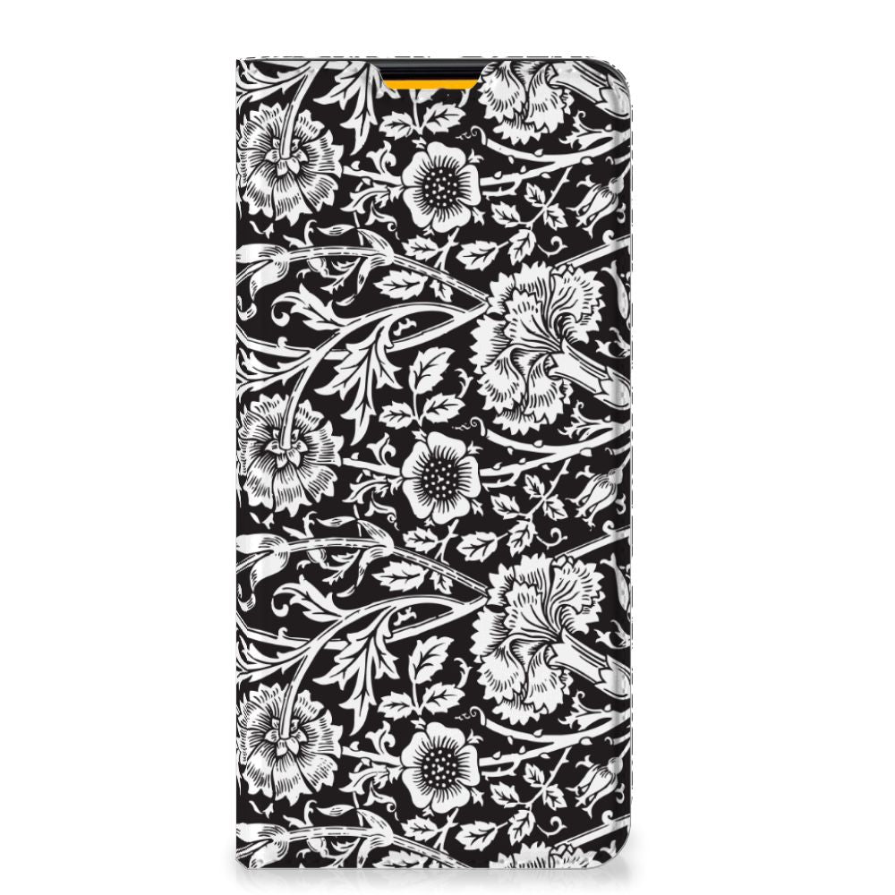 Samsung Galaxy M52 Smart Cover Black Flowers - B2C Telecom