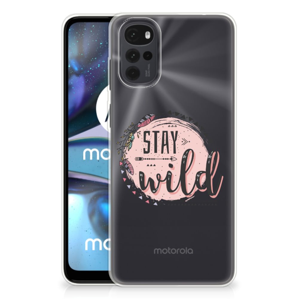 Motorola Moto G22 Telefoonhoesje met Naam Boho Stay Wild
