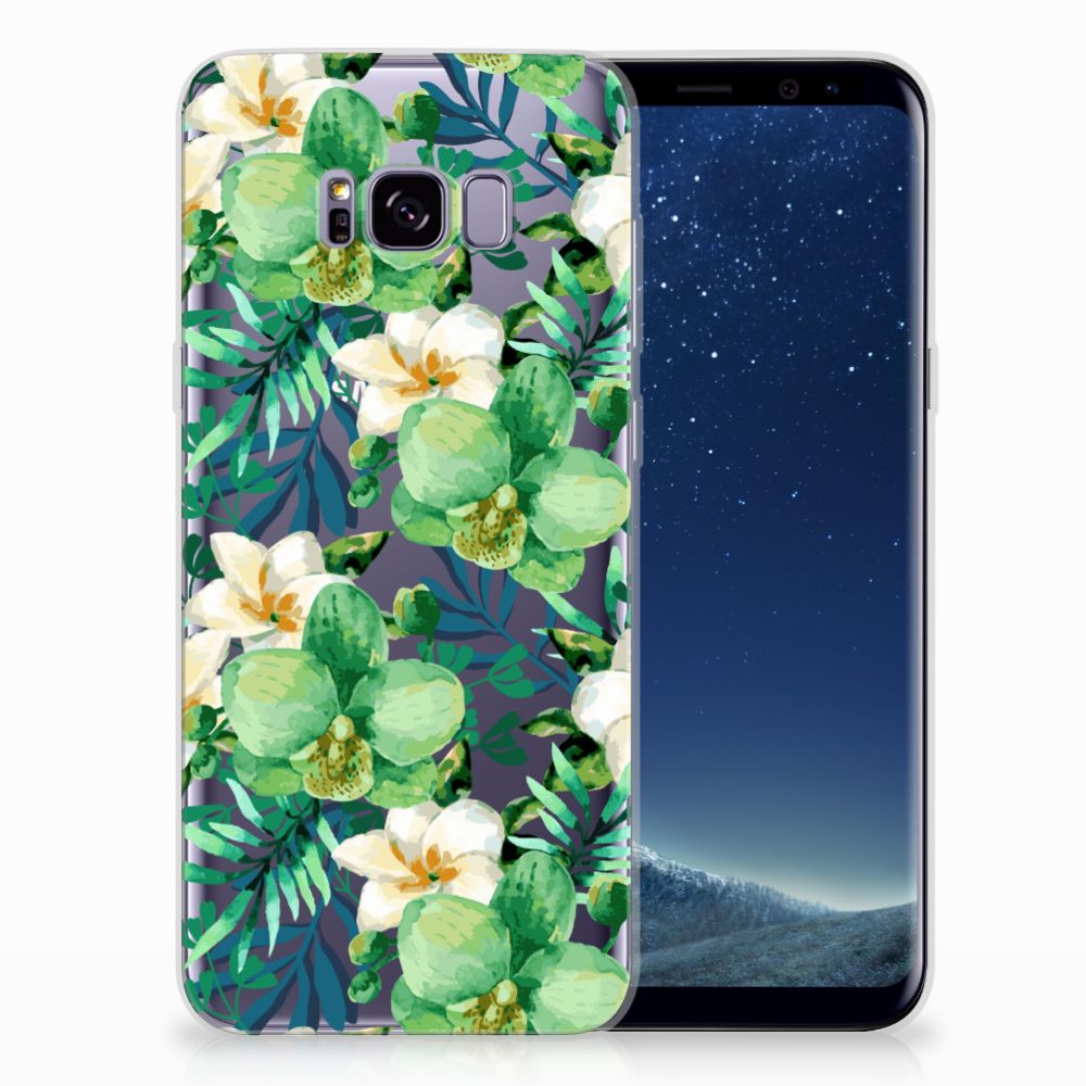 Samsung Galaxy S8 Plus TPU Case Orchidee Groen