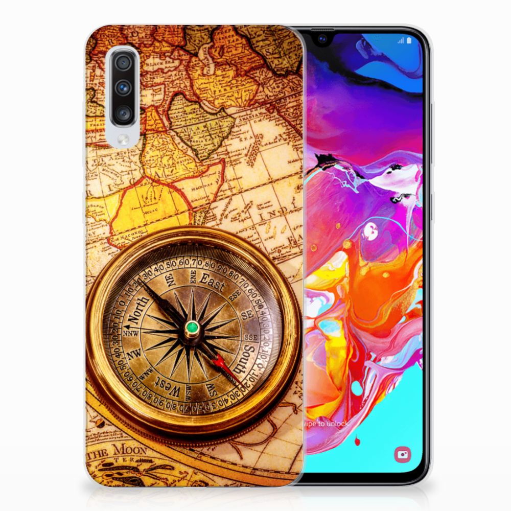 Samsung Galaxy A70 Siliconen Back Cover Kompas