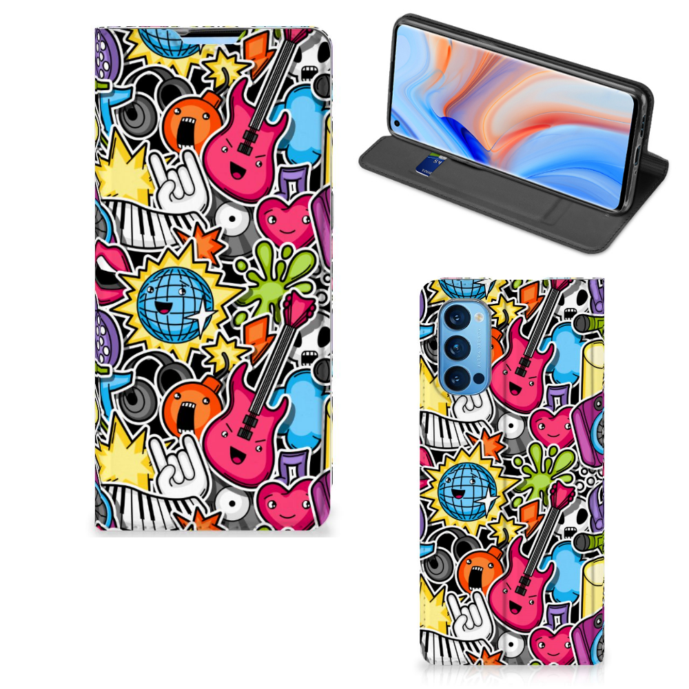 OPPO Reno4 Pro 5G Hippe Standcase Punk Rock - B2C Telecom