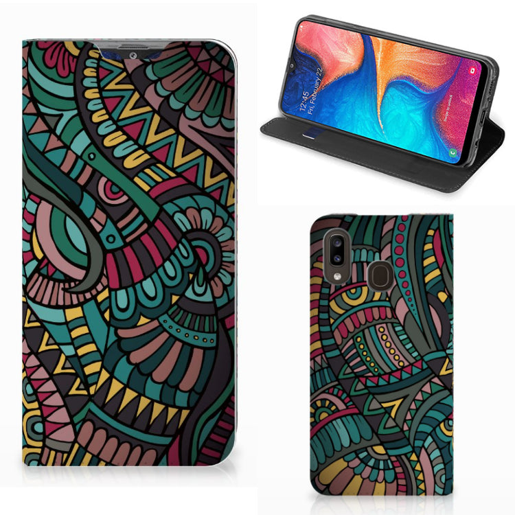 Samsung Galaxy A30 Hoesje met Magneet Aztec