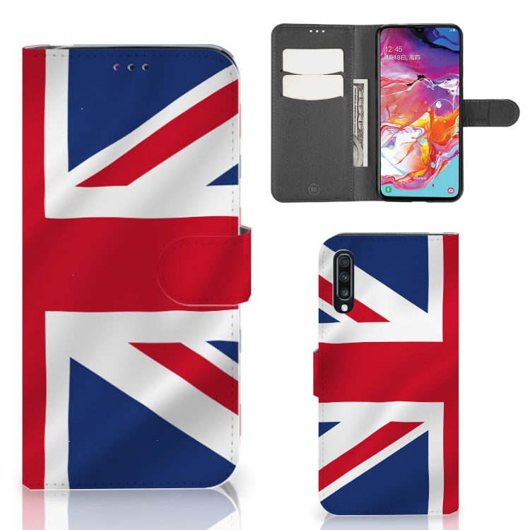 Samsung Galaxy A70 Bookstyle Case Groot-Brittannië