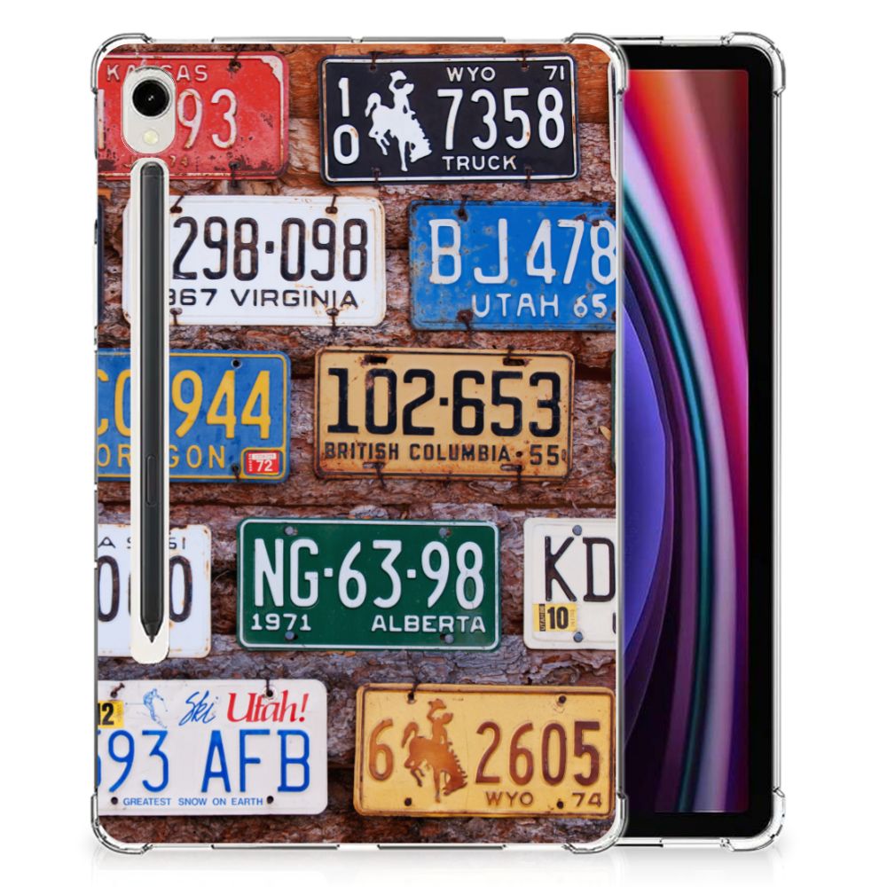 Samsung Galaxy Tab S9 Tablet Backcover met foto Kentekenplaten