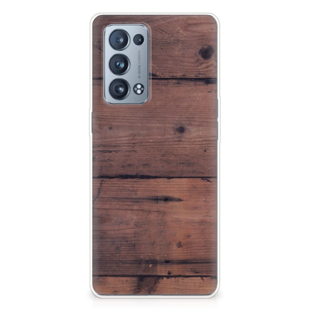 OPPO Reno 6 Pro Plus 5G Bumper Hoesje Old Wood B2C Telecom