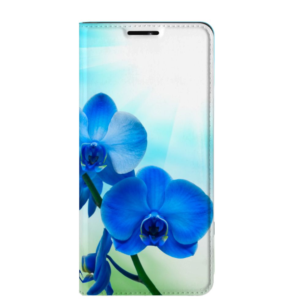 Motorola Edge 20 Pro Smart Cover Orchidee Blauw - Cadeau voor je Moeder