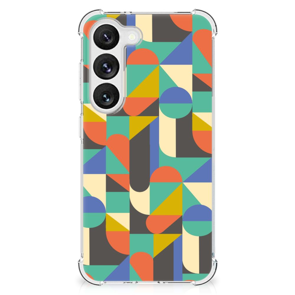 Samsung Galaxy S23 Doorzichtige Silicone Hoesje Funky Retro B2C Telecom