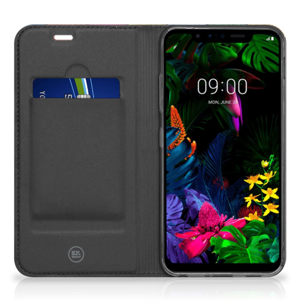 LG G8s Thinq Book Wallet Case Wood Heart - Cadeau voor je Vriend - B2C Telecom
