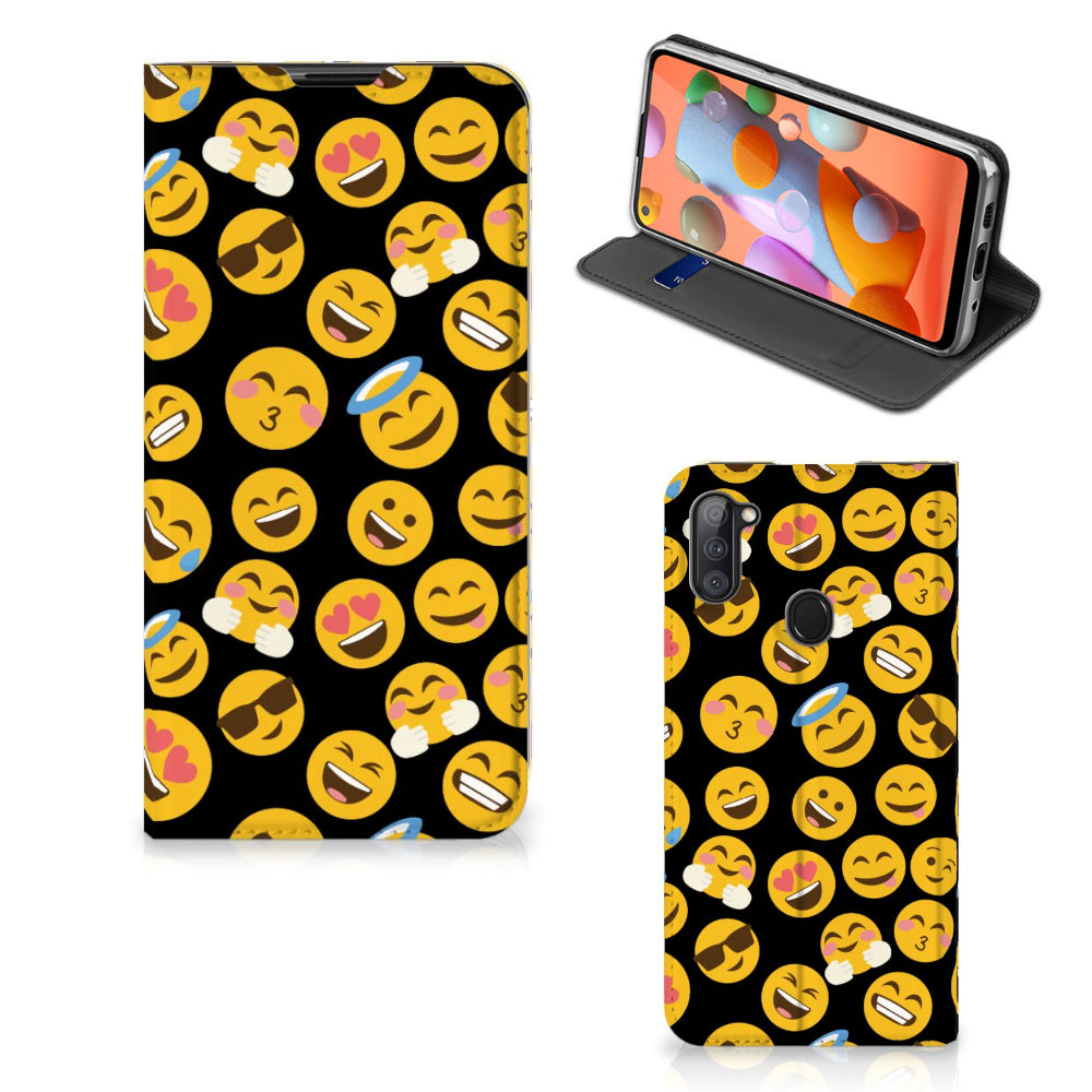 Samsung Galaxy M11 | A11 Hoesje met Magneet Emoji