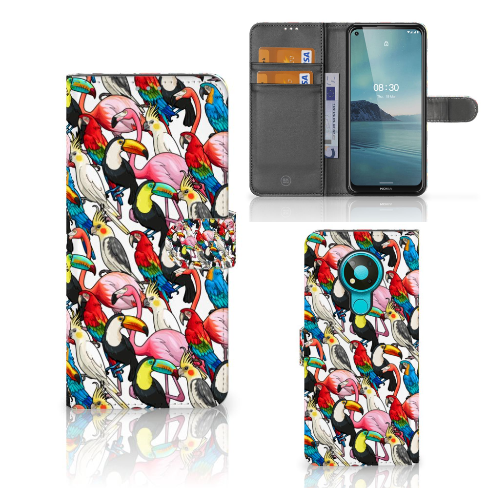 Nokia 3.4 Telefoonhoesje met Pasjes Birds