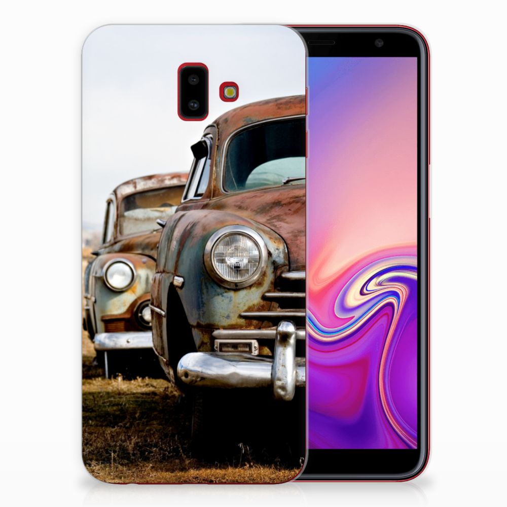Samsung Galaxy J6 Plus (2018) Siliconen Hoesje met foto Vintage Auto
