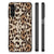 Samsung Galaxy A14 5G Dierenprint Telefoonhoesje Leopard met een stijlvol dierenprint-design en stevige zwarte randen.