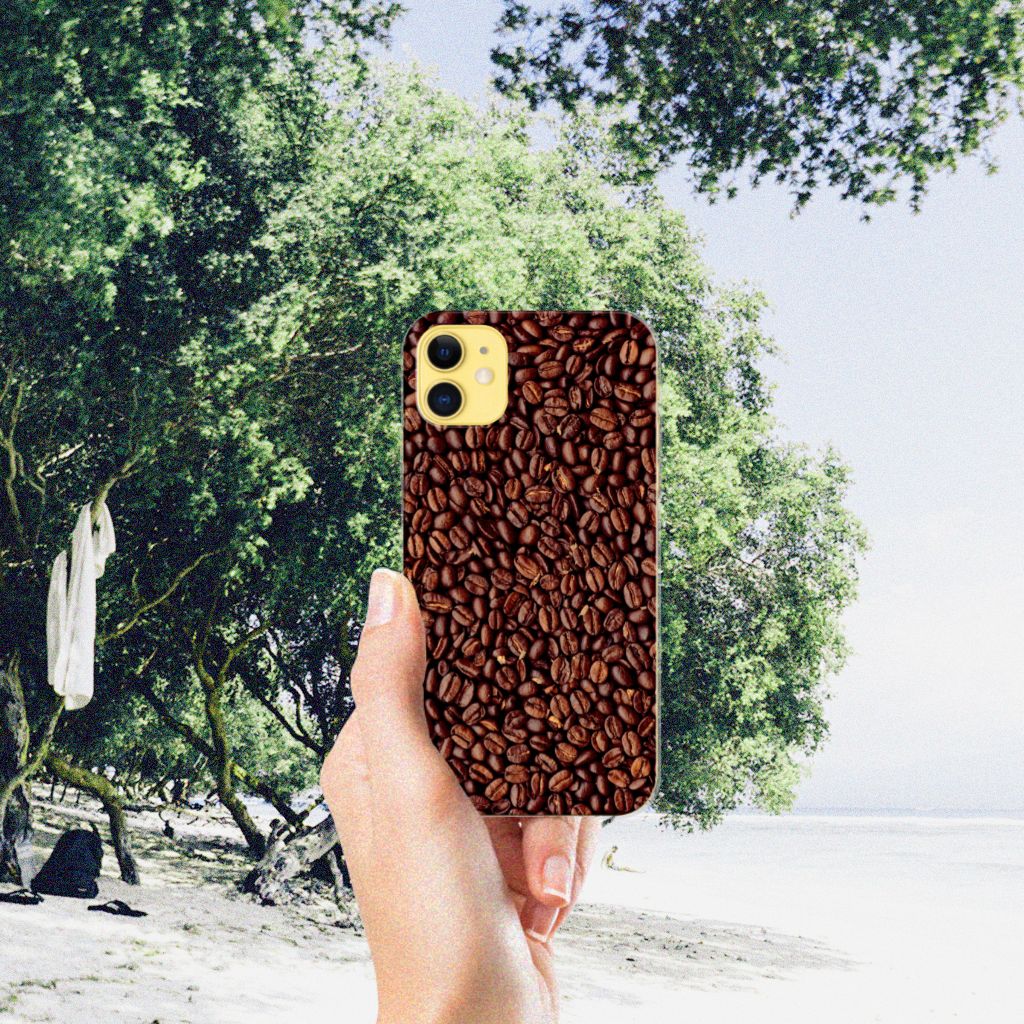Apple iPhone 11 Siliconen Case Koffiebonen