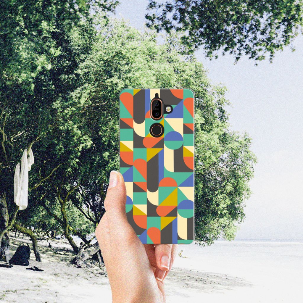 Nokia 7 Plus TPU bumper Funky Retro