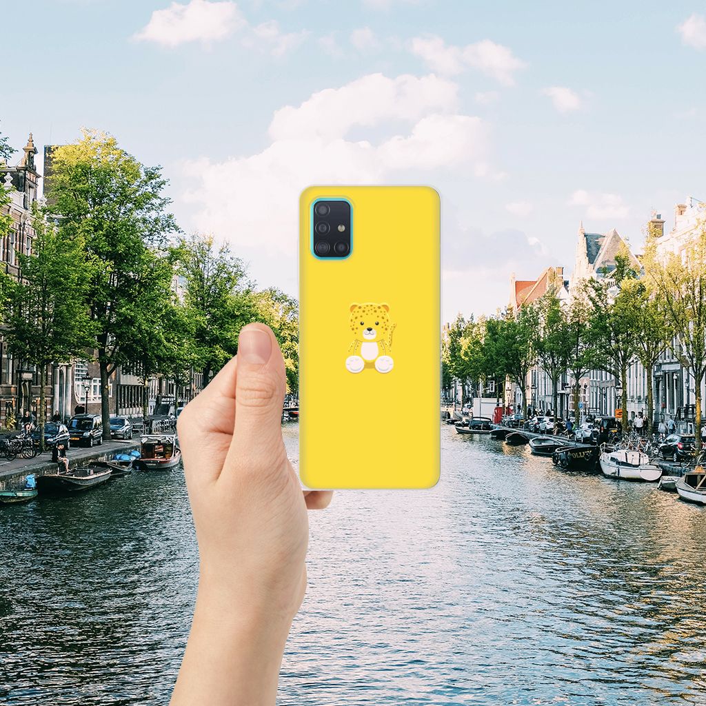 Samsung Galaxy A51 Telefoonhoesje met Naam Baby Leopard B2C Telecom