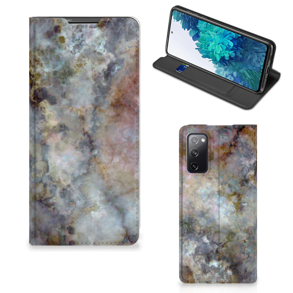 Samsung Galaxy S20 FE Standcase Marmer Grijs - B2C Telecom