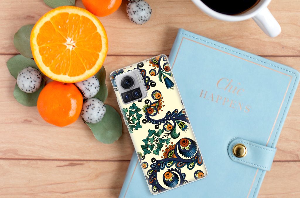 Siliconen Hoesje Motorola Moto X30 Pro Barok Flower B2C Telecom