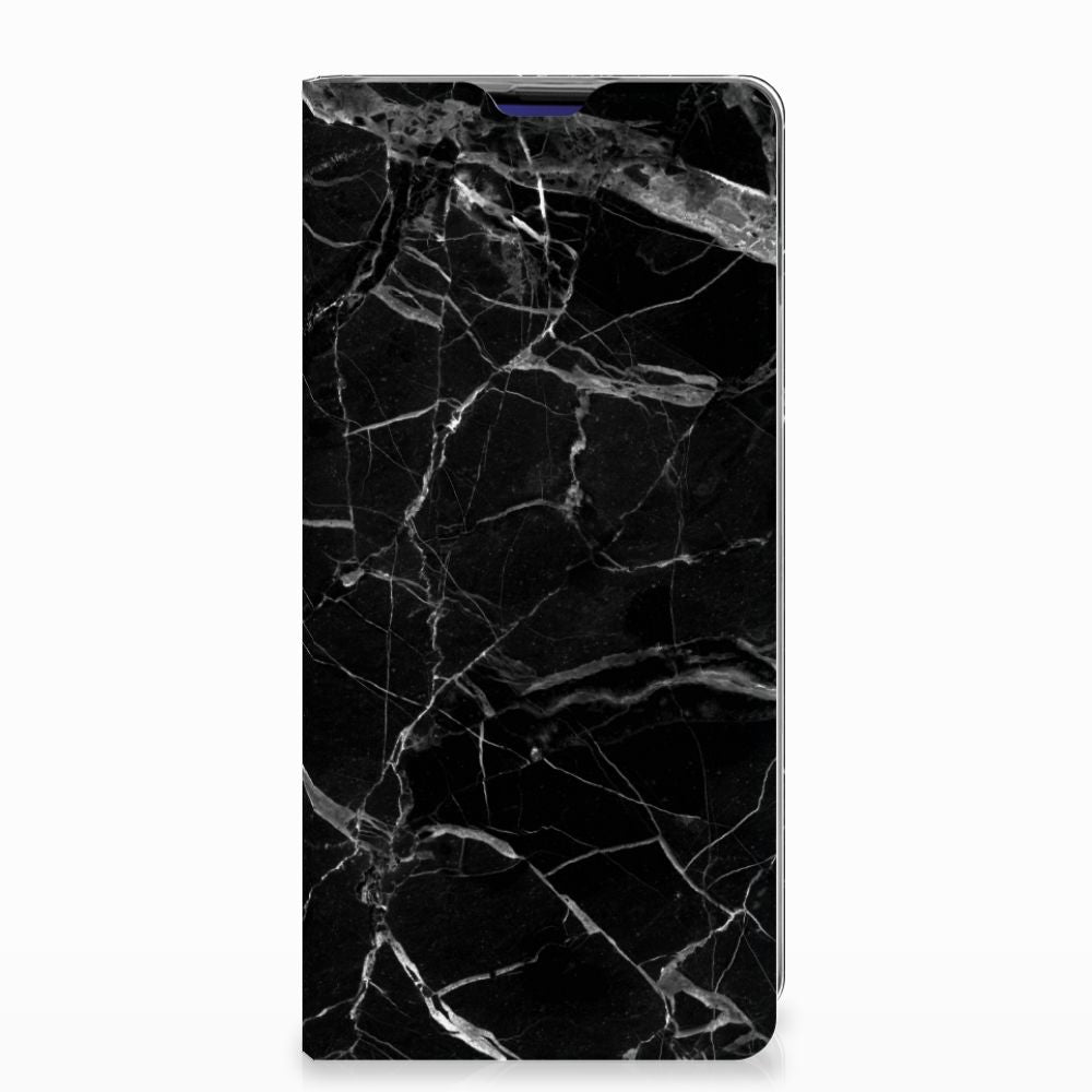 Samsung Galaxy S10 Plus Standcase Marmer Zwart - Origineel Cadeau Vader