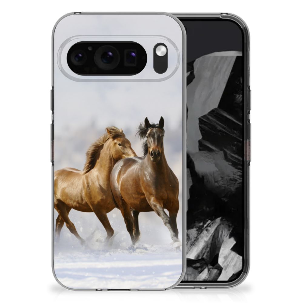 Google Pixel 9 Pro XL TPU Hoesje Paarden