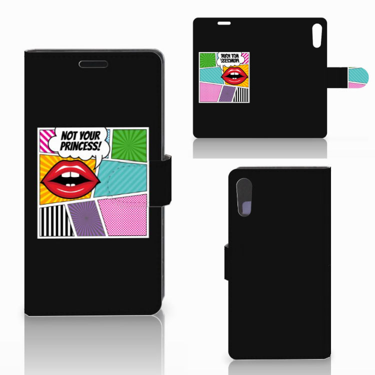 Sony Xperia XZ | Sony Xperia XZs Wallet Case met Pasjes Popart Princess
