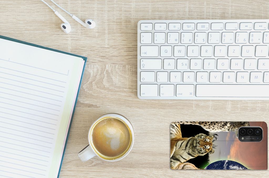 OPPO A54 5G | A74 5G | A93 5G Hoesje maken Roofdieren - B2C Telecom