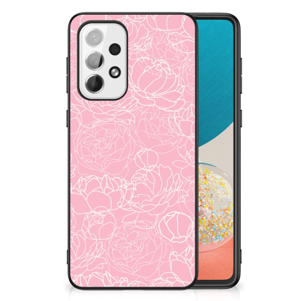 Samsung Galaxy A73 Bloemen Hoesje White Flowers