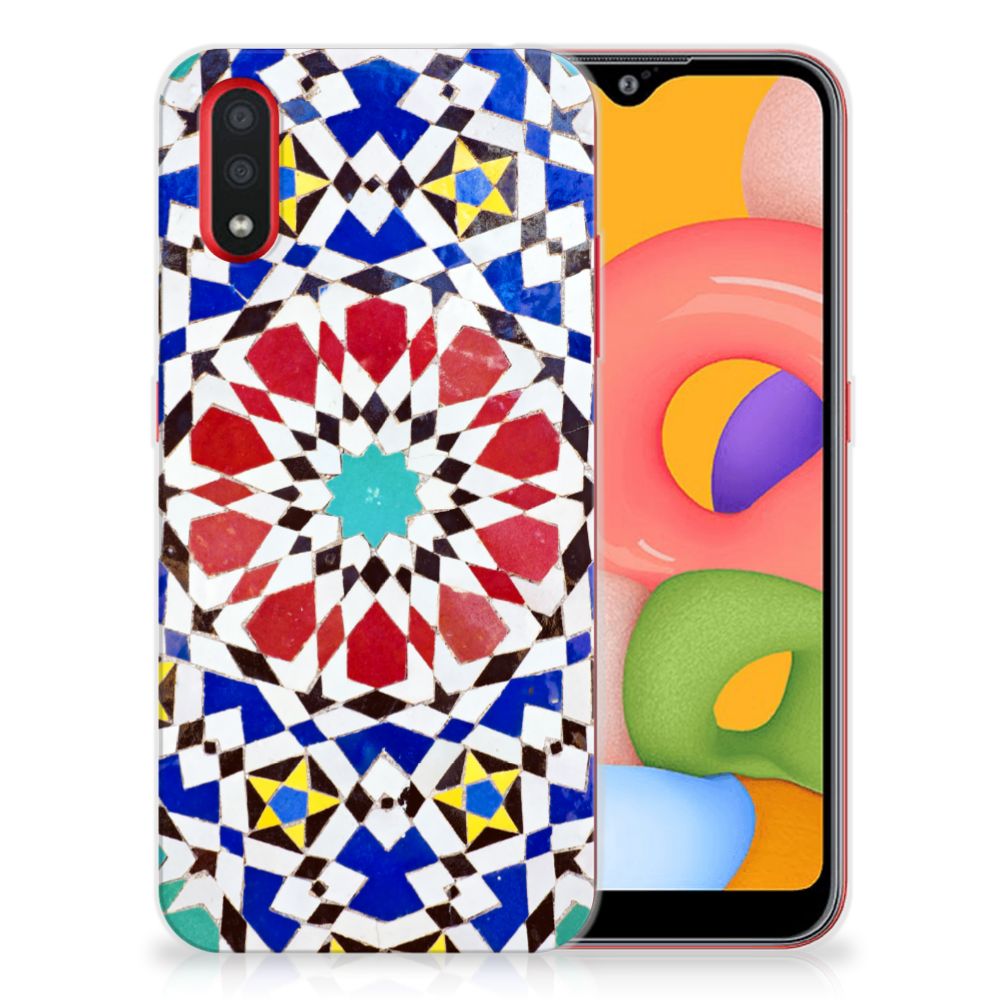 Samsung Galaxy A01 TPU Siliconen Hoesje Mozaïek