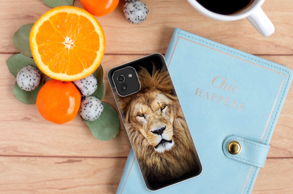 Samsung Galaxy A03 TPU Hoesje Leeuw B2C Telecom