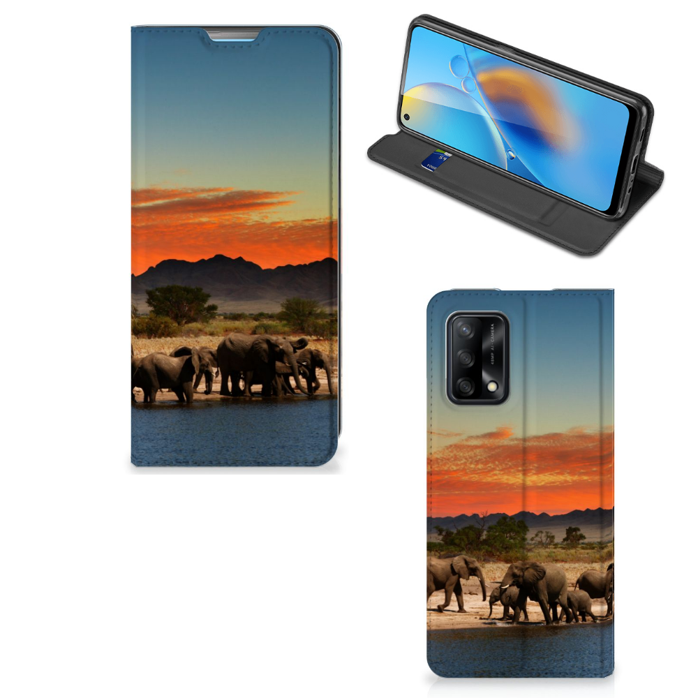 OPPO A74 4G Hoesje maken Olifanten - B2C Telecom