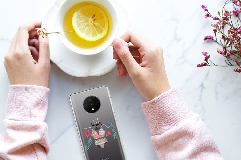 OnePlus 7T Telefoonhoesje met Naam Boho Summer