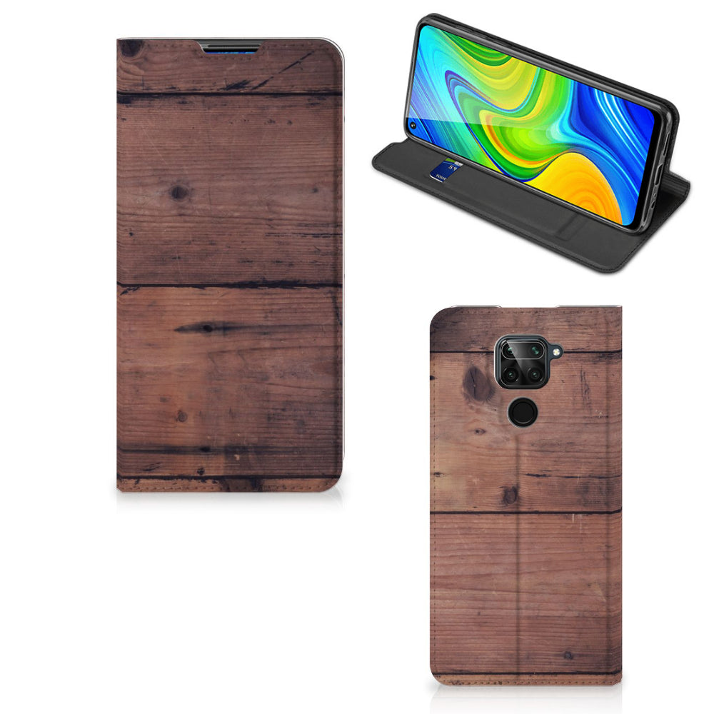 Xiaomi Redmi Note 9 Book Wallet Case Old Wood