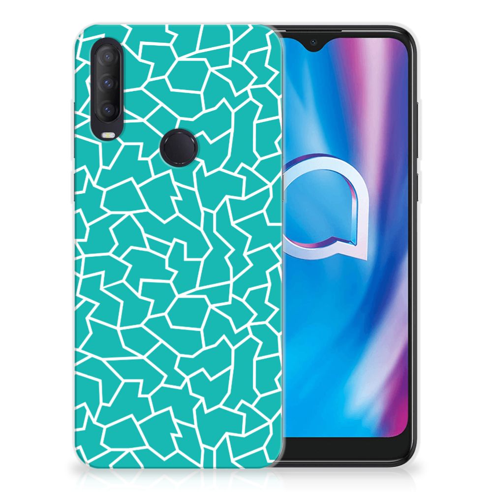 Alcatel 1S (2020) Hoesje maken Cracks Blue B2C Telecom