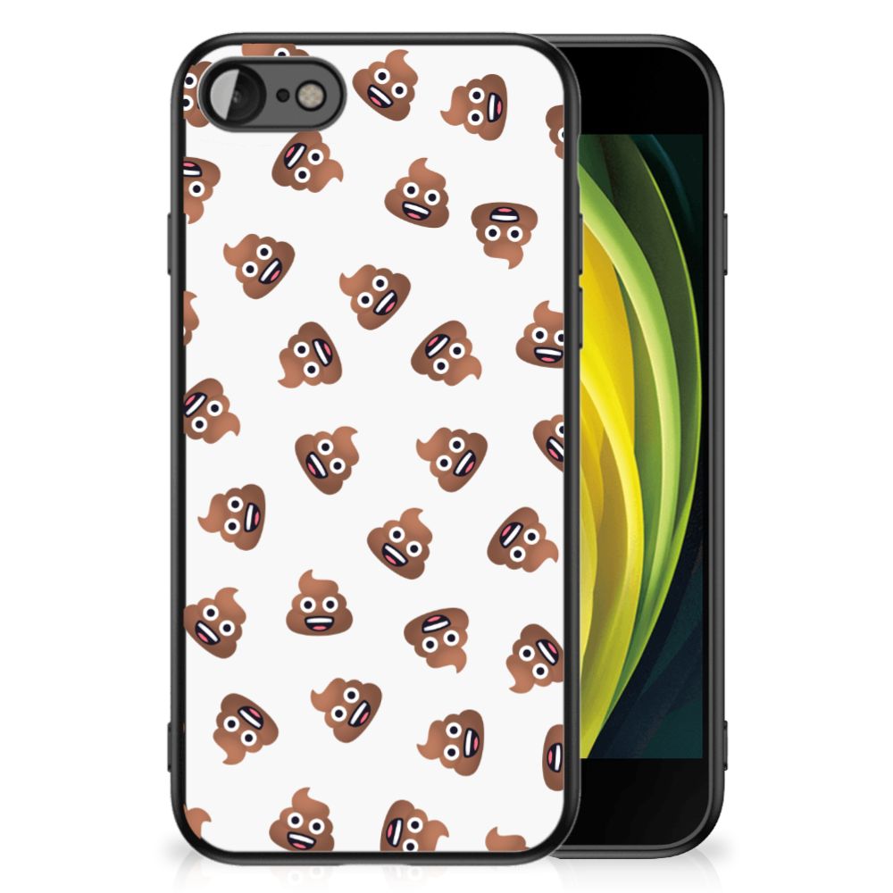 Back Case voor iPhone SE 2022 | SE 2020 | 7/8 Poep Emojis met poep emoji design op een lichtgewicht hardcase.