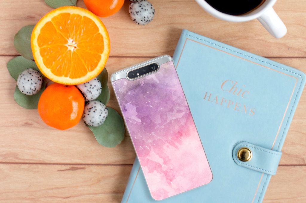 Hoesje maken Samsung Galaxy A80 Pink Purple Paint