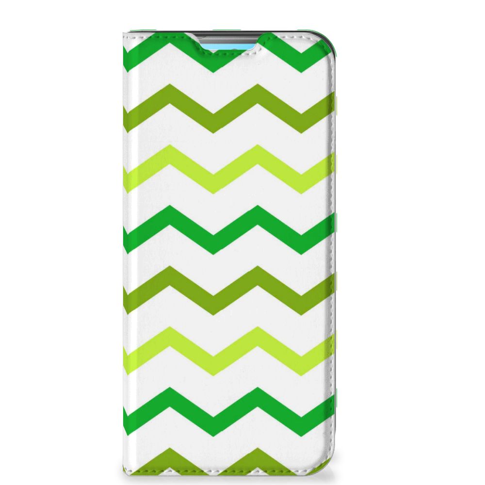 Xiaomi Redmi 10 Hoesje met Magneet Zigzag Groen - B2C Telecom