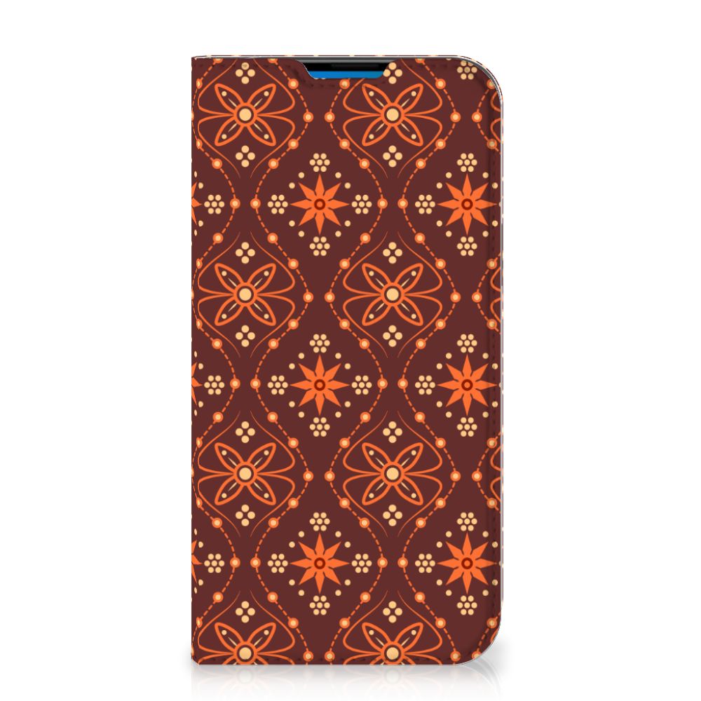 iPhone 14 Pro Max Hoesje met Magneet Batik Brown - B2C Telecom