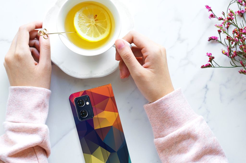 OPPO Find X5 Lite | Reno7 5G Stand Case Polygon Color - B2C Telecom