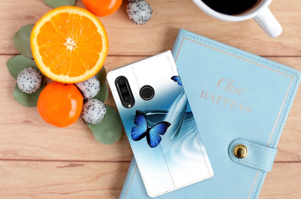 Huawei P30 Lite New Edition Hoesje maken Vlinders