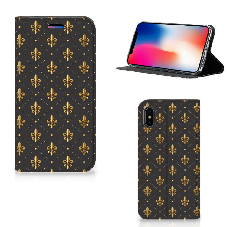 Apple iPhone X | Xs Hoesje met Magneet Franse Lelie