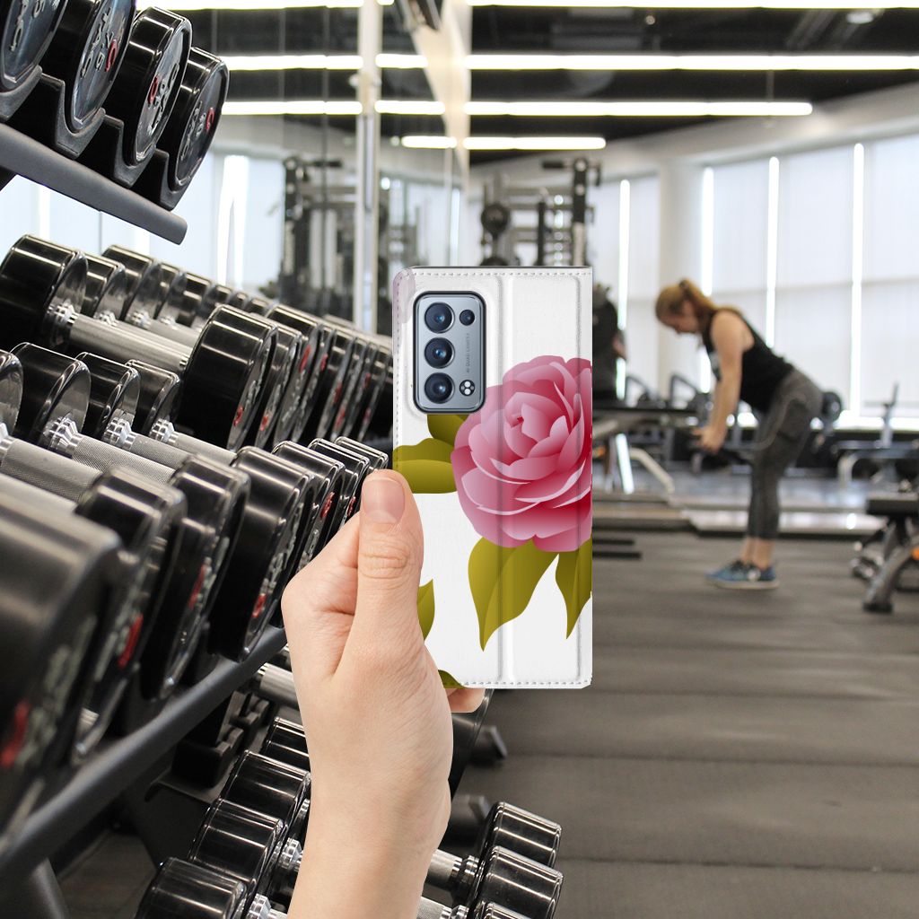 OPPO Reno 6 Pro Plus 5G Smart Cover Roses - B2C Telecom