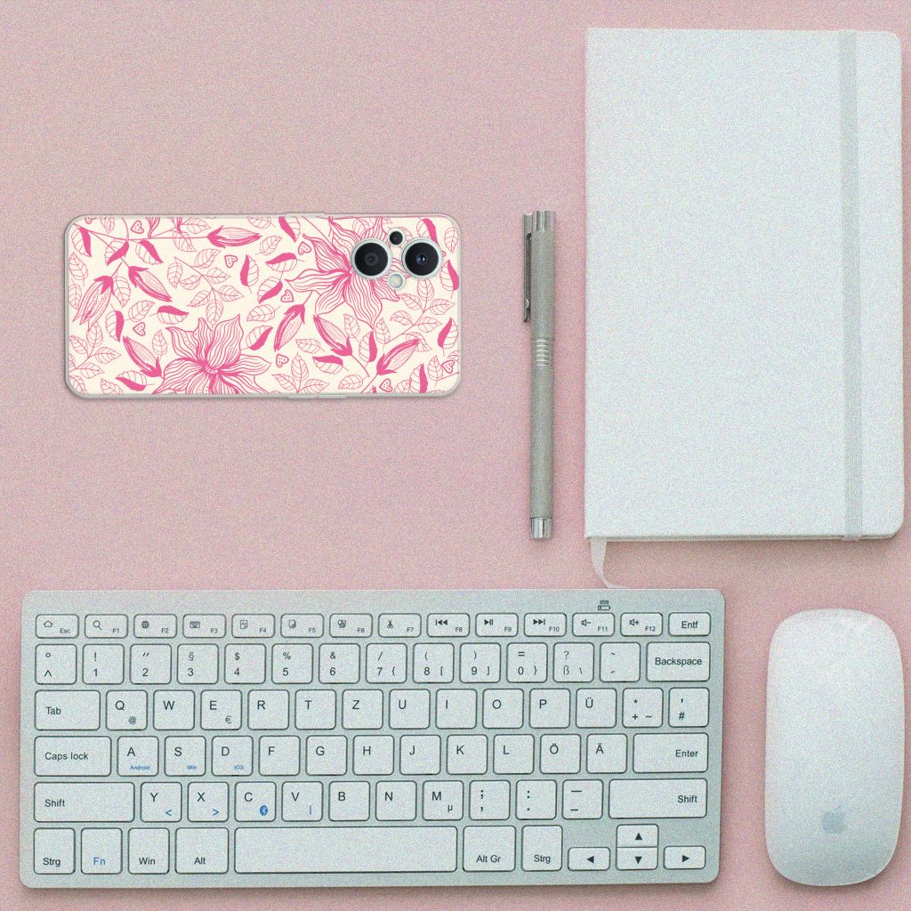 OPPO Reno8 Lite TPU Case Pink Flowers B2C Telecom