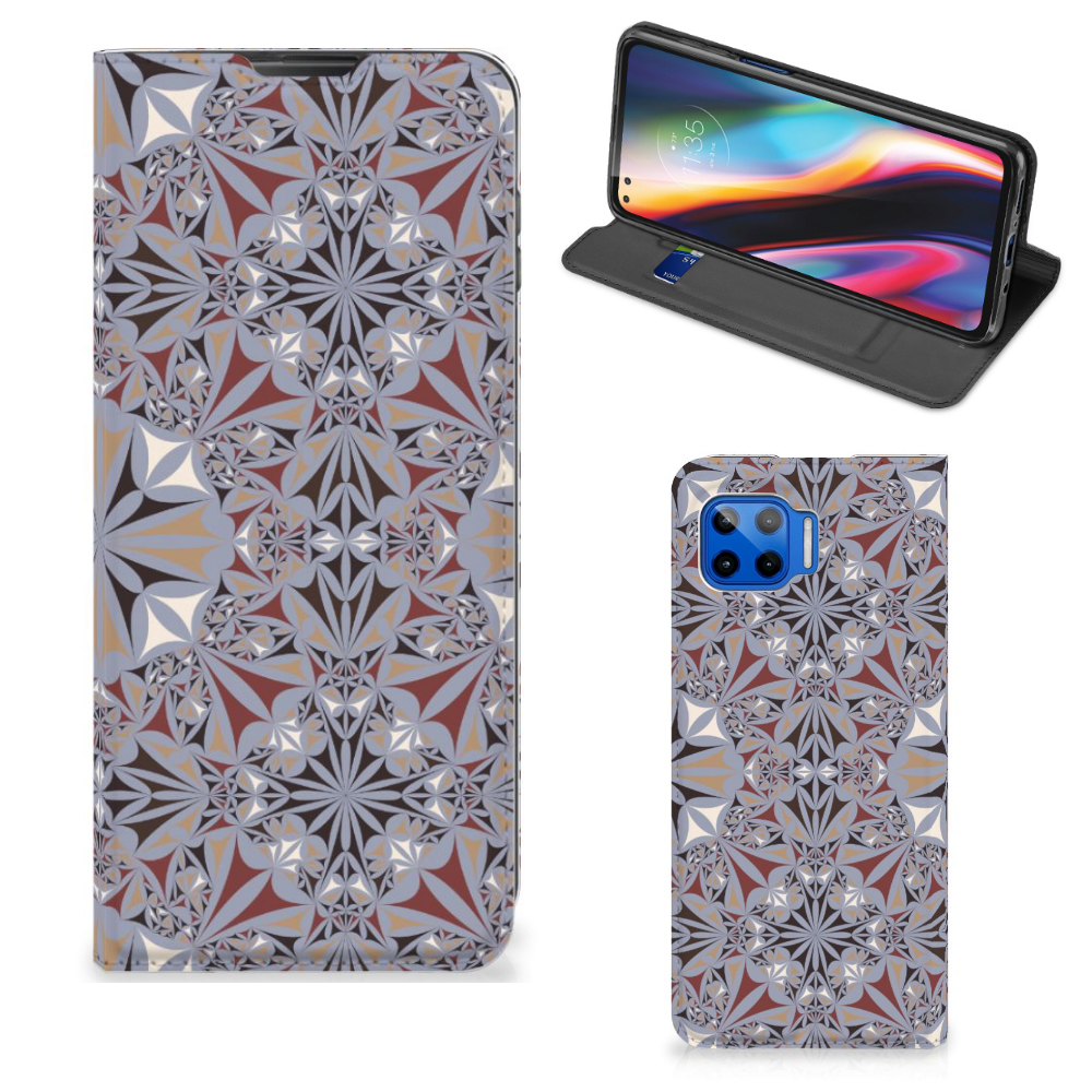 Motorola Moto G 5G Plus Standcase Flower Tiles - B2C Telecom