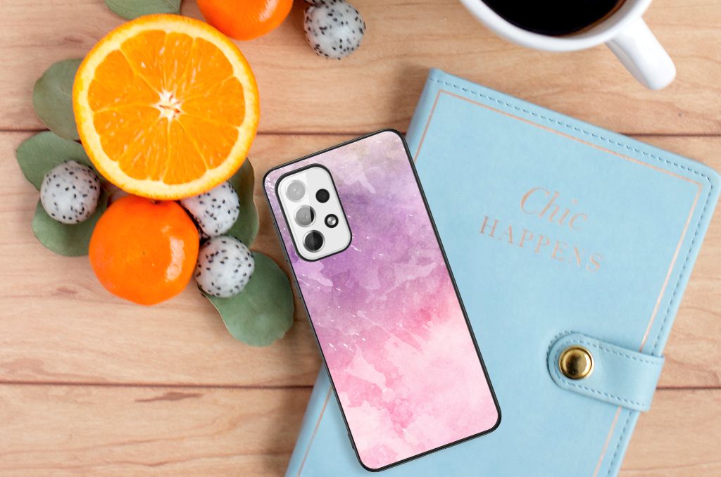 Kleurrijke Telefoonhoesje Samsung Galaxy A73 Pink Purple Paint B2C Telecom