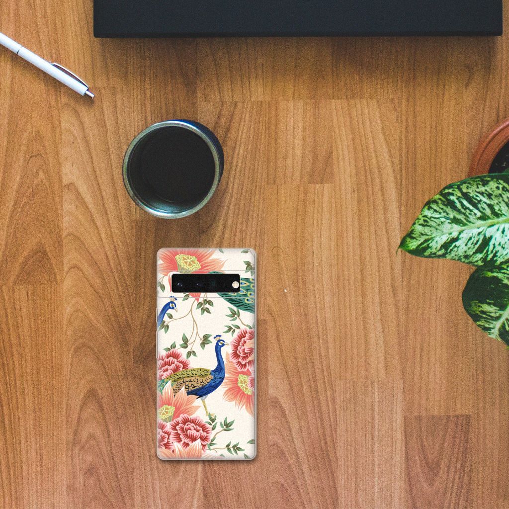 TPU Hoesje voor Google Pixel 6 Pro Pink Peacock B2C Telecom