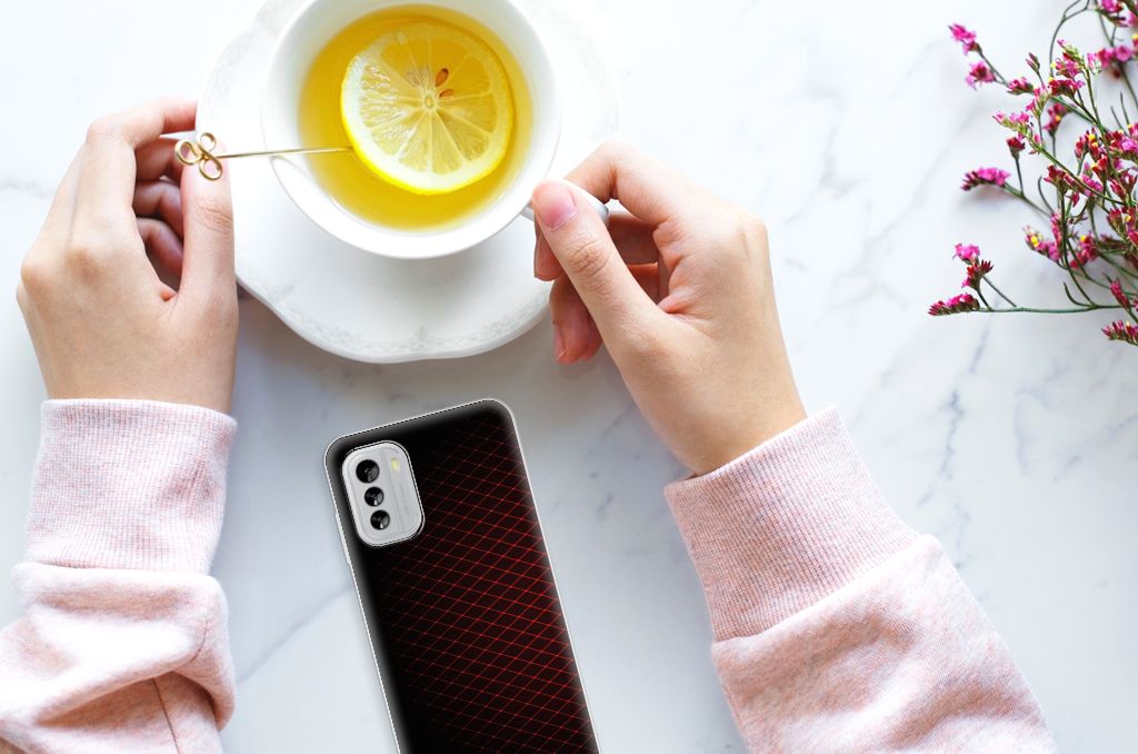 Nokia G60 TPU bumper Geruit Rood