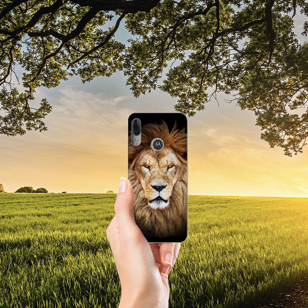 Motorola Moto E6 Plus TPU Hoesje Leeuw